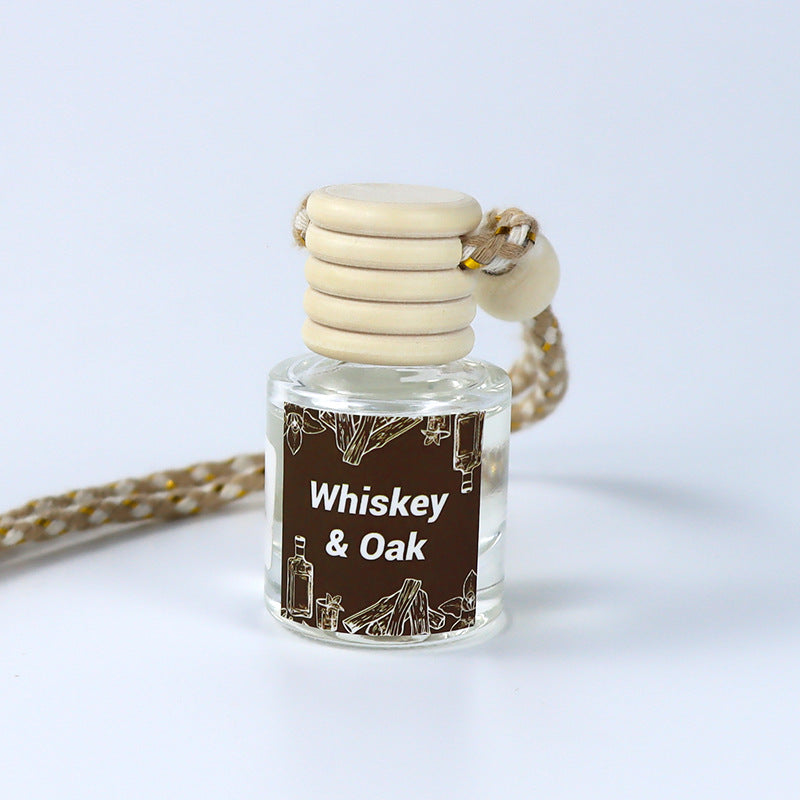 Cross-Border Hot Car Air Freshener Multiple Scents Available Glass Bottle Pendant Aromatherapy Essential Oil Car Interior Decoration Wholesale