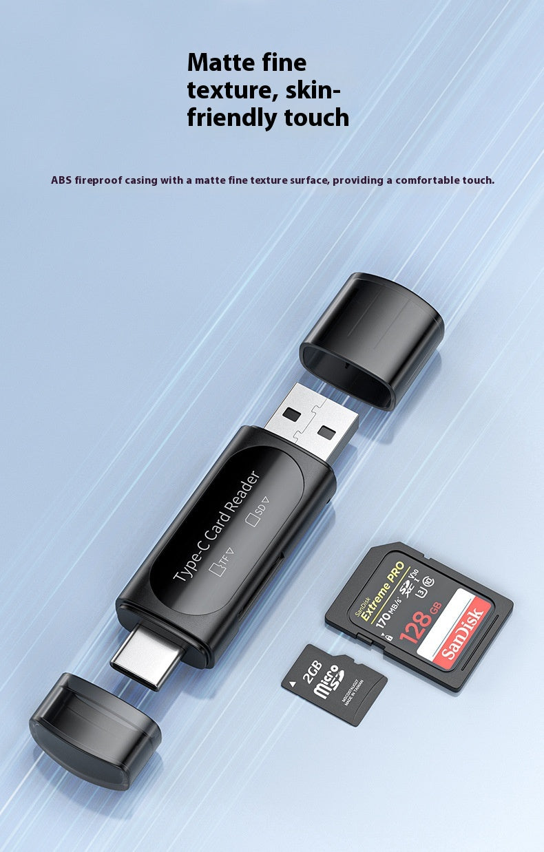 Computer USB Android Phone Dual-use Type-C Multi-function Two-in-one OTG Card Reader Mini TF Camera SD Card