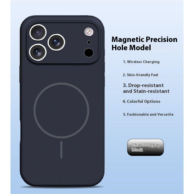 Lens Full Coverage iPhone 17 Strong Magnetic Liquid Silicone Phone Case Apple 17 Pro Air Protective Cover Skin Feel M