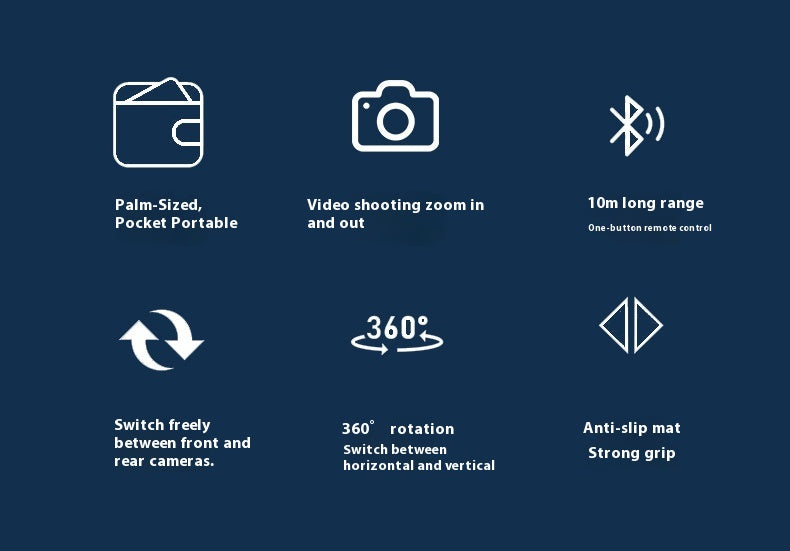 Zoom New Mini Selfie Stick Travel Photography Multi-Functional Stand Live Streaming Stand Phone Selfie Stick with Fill Light