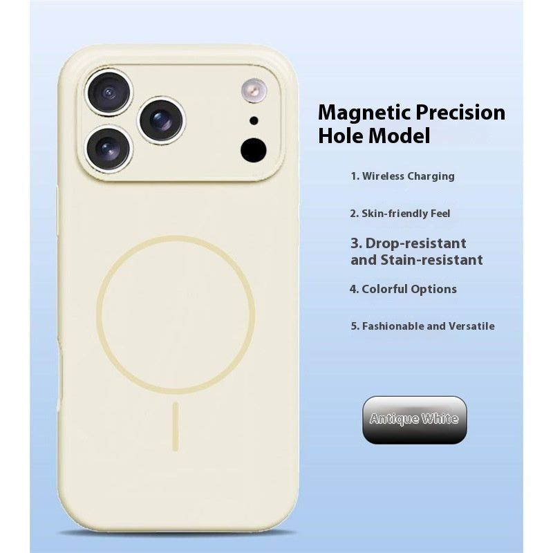 Lens Full Coverage iPhone 17 Strong Magnetic Liquid Silicone Phone Case Apple 17 Pro Air Protective Cover Skin Feel M