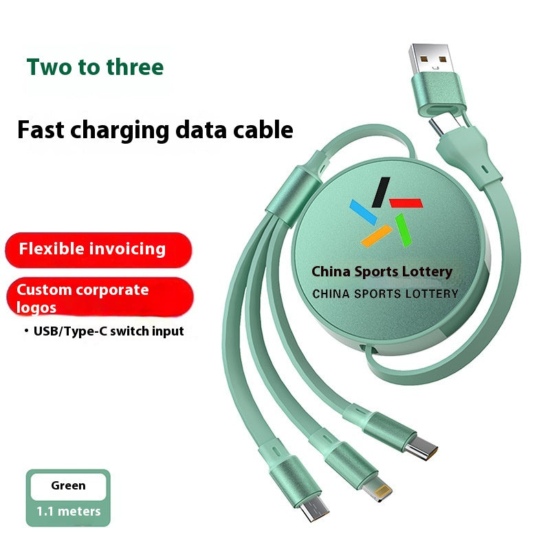 1-to-3 Fast Charging Cable 00W Three-in-One Data Cable