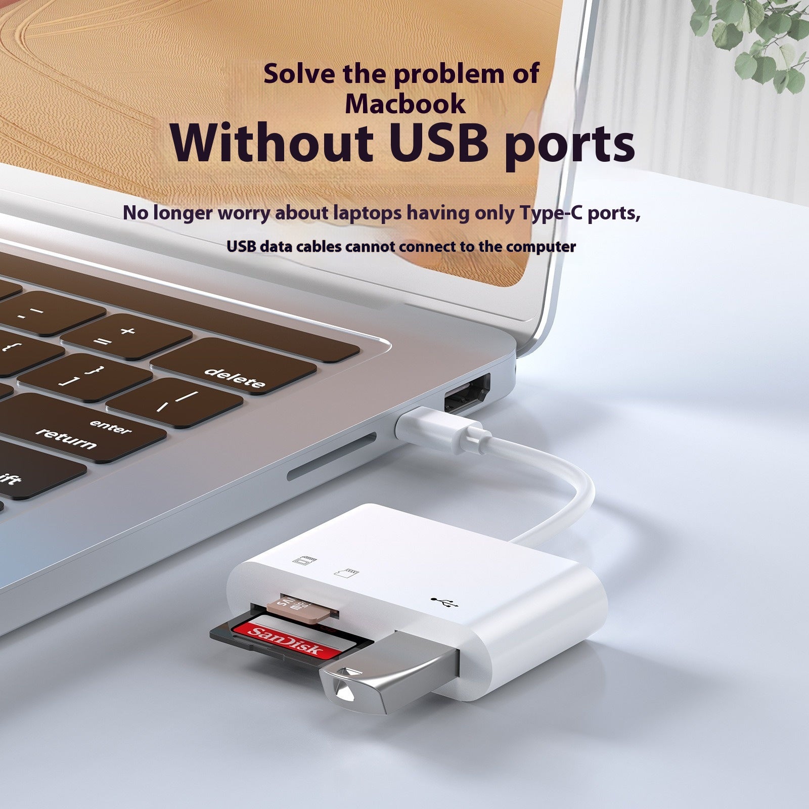 Mobile Phone Card Reader 3-in-1 Type-C Mobile Phone Computer SD/TF Card USB Flash Drive 2.0 Multi-Function High-Speed Card Reader