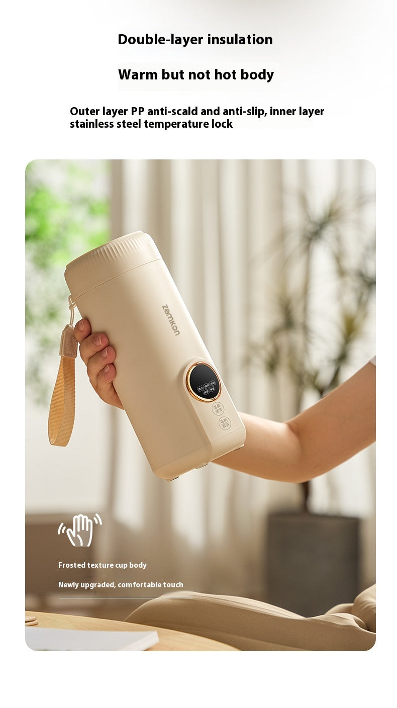Zemkon Portable Electric Kettle All-in-One Fully Automatic Travel Electric Heating Cup Small Electric Kettle Heating Cup