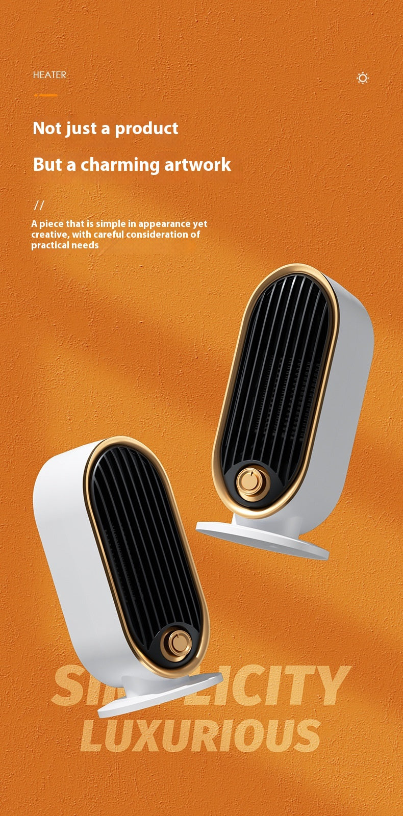 New Model Warm Air Blower Household Desktop Office Small Electric Heater Vertical Ceramic PTC Heating Warmer